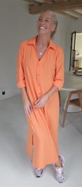RHEA maxi shirt dress soft orange