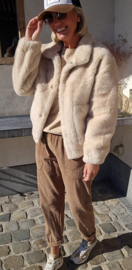 TOVI faux-fur coat beige