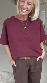 JITSE short-sleeved sweatshirt burgundy