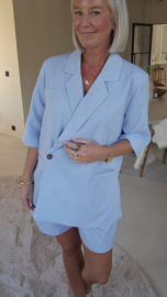 FAY short-sleeved blazer blue