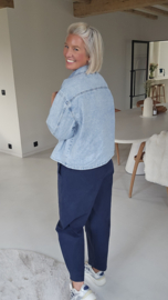 CALM CURRENT relaxed carrot pants navy