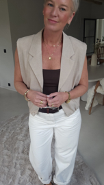 KAAT sleeveless jacket beige