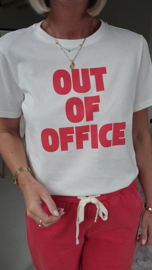 OUT OF OFFICE tee red