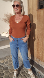 MAARTJE boyfriend jeans midi blue