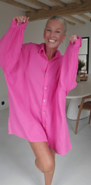 AMALFI tetra shirt dress fuschia