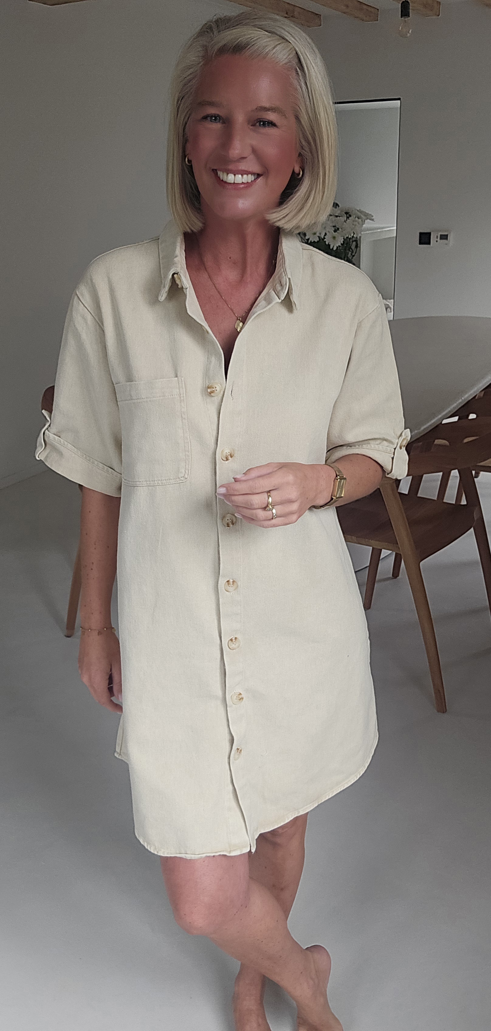 THE PERFECT JEANS 3 dress beige