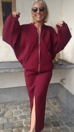 LIZ sweatshirt skirt burgundy