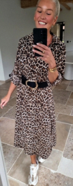 RHEA maxi shirt dress leo