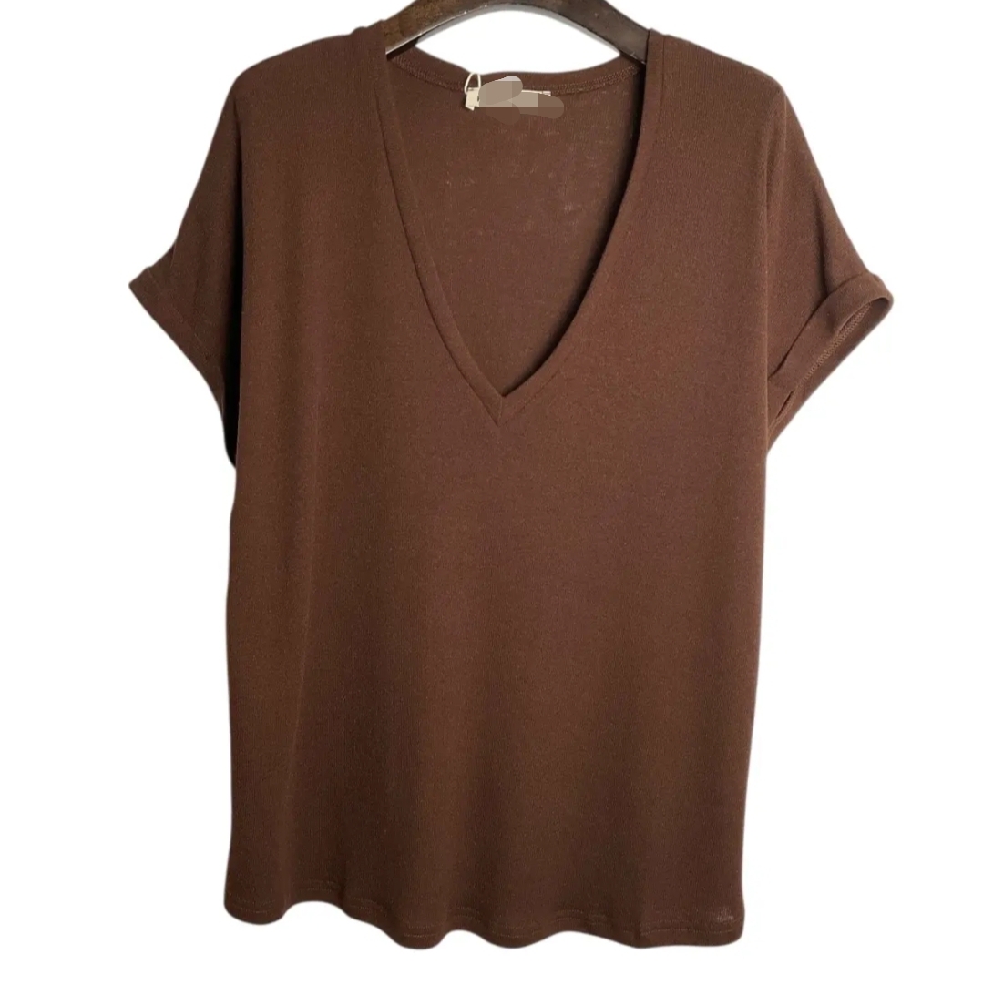 INA viscose tee chocolate