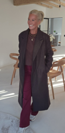 FAUVE oversized cotton sweatshirt chocolat