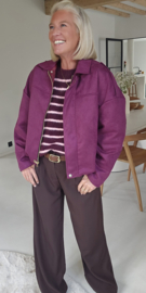 VIVI suede jacket plum