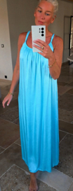 TORINI maxi satin dress turquoise