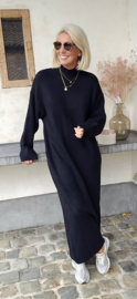 CARLA maxi knit dress black tall line