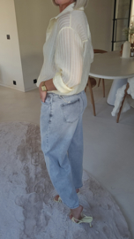 LIVIA barrel jeans soft grey