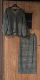 MANDA velvet set khaki