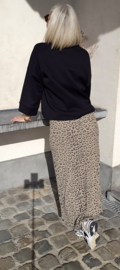 LEO maxi skirt taupe black