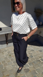 BREEZY DOTS top white