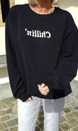 CHILLIN' oversized sweatshirt black