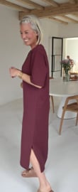 RANI cotton T-shirt dress burgundy