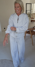 JUNA jogger sweat cardigan grey