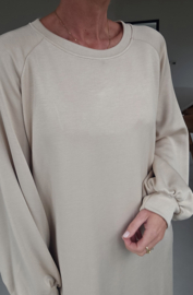 ARIEL sweatshirt dress beige