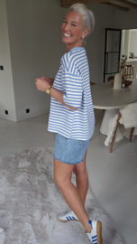 JESSE Striped T-shirt blue white