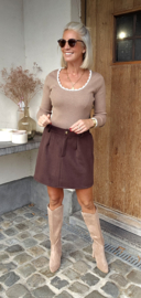 MINA soft skirt chocolat