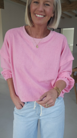 SOLIE sponge sweatshirt candy pink