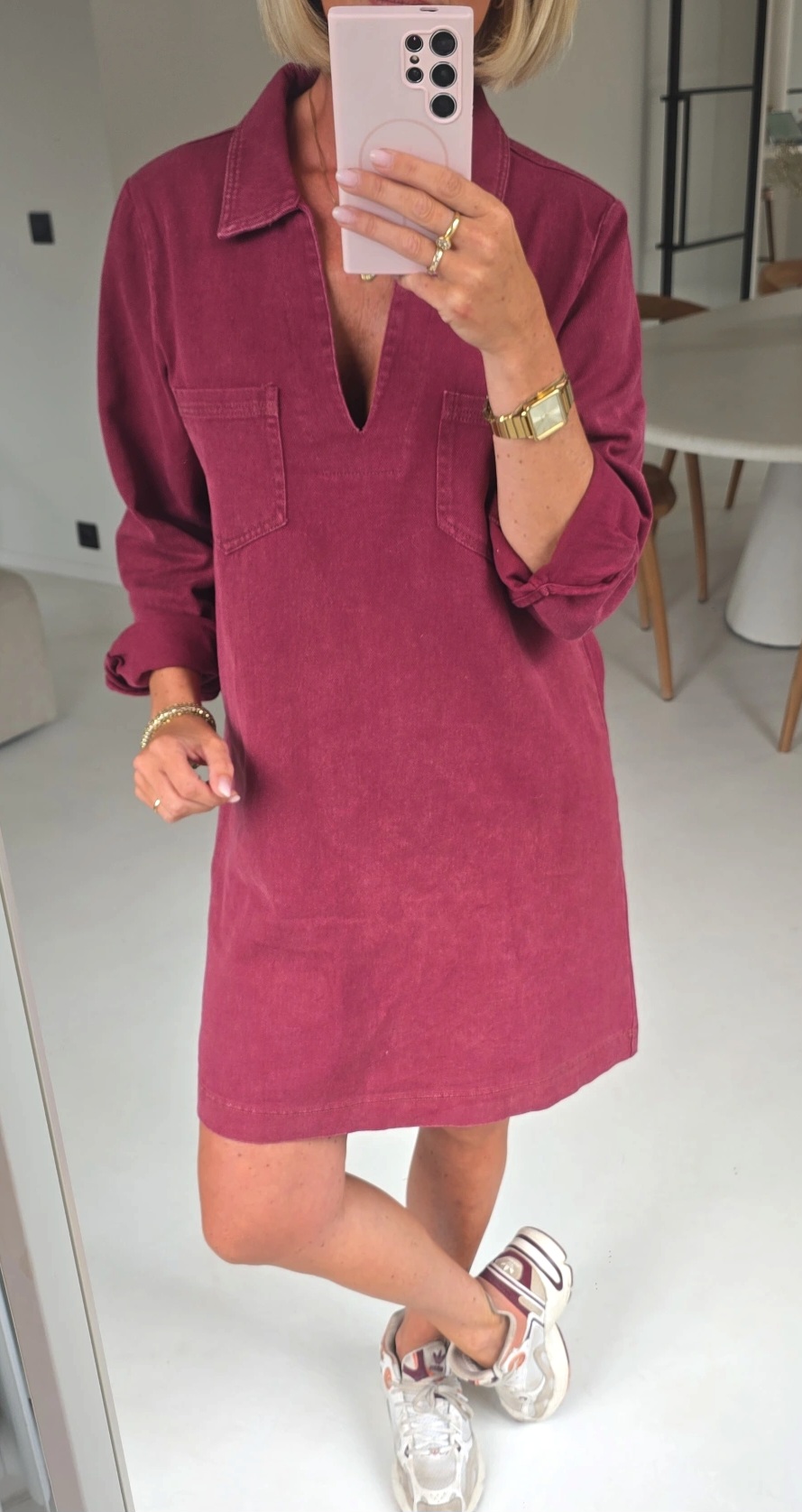 THE PERFECT JEANS 2 longsleeve dress burgundy
