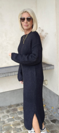 MANDINE maxi knit dress black