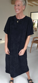 MANDIE soft velvet maxi dress black