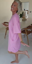ADELINE midi terry dress pink