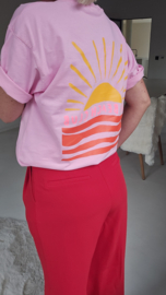 BEACH CLUB SUNSET tee pink