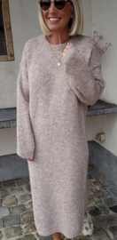 MANDINE maxi knit dress melêe taupe