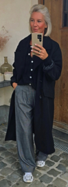 TRUDY maxi coat black