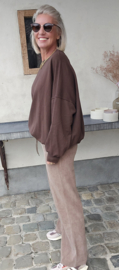 POCKET sweatshirt chocolat
