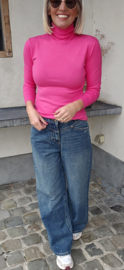 BASIC viscose turtleneck knit fuschia