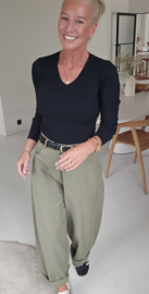 MILIA v-neck basic knit black