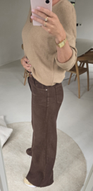 CIENA wide leg pants chocolat