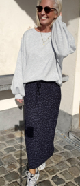 LEO maxi skirt black grey