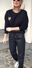 ROMAIN PU drawstring pants black