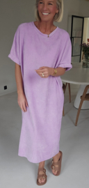 MANDIE soft velvet maxi dress pastel lilac