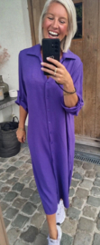 RHEA maxi shirt dress purple