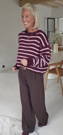 AGATA loose wide leg pants chocolat
