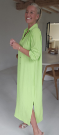RHEA maxi shirt dress fresh lime