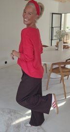 ANITI oversized v-neck knit soft red