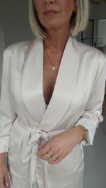 ROSIE satin suit silky cream