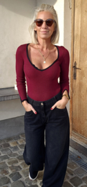 ZARA longsleeve burgundy black