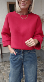 ANDREA fleece sweatshirt red
