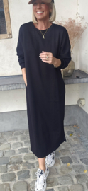 CELIA maxi sweatshirt dress black